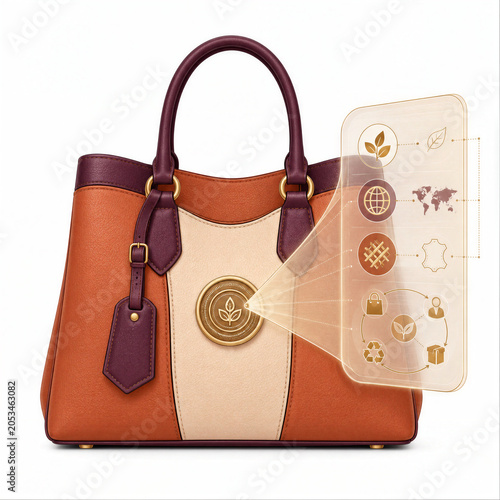 Luxury Handbag With Digital Product Passport And Sustainable Lifecycle Interface