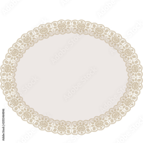 Vintage lace frame. Elegant vintage vector illustration
