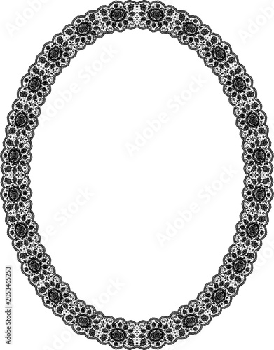 Vintage lace frame. Elegant vintage vector illustration