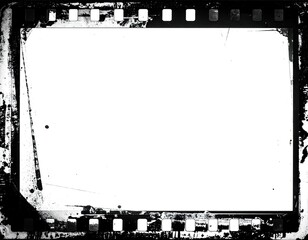 Aged, distressed film border surrounds a blank white space, suggestive of an old photograph