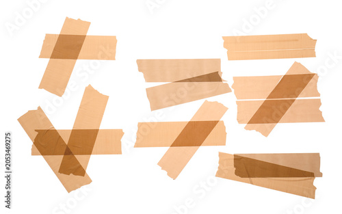 Brown adhesive tape strips ...