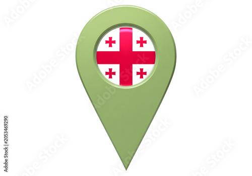 Obraz na plátně Georgia Country Map Location Icon Symbol