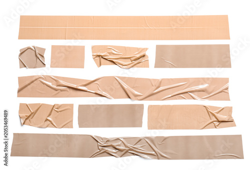 Brown adhesive tape strips ...