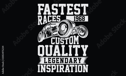 Fastest races 1968 custom quality legendary inspiration - Formula 1 Racing T-Shirt Design