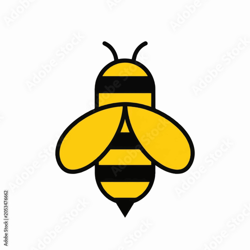 Photos Adorable Cartoon Honeybee Vector Illustration