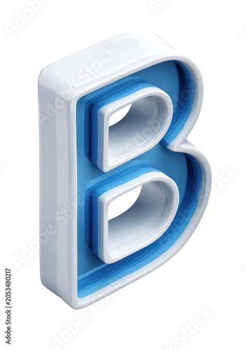 Isometric rendered letter 
