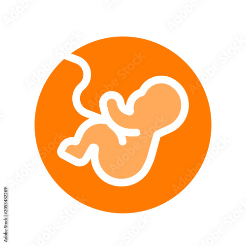 Foto obgyn orange icon perfect for healthcare flyers, medical presentations, hospital