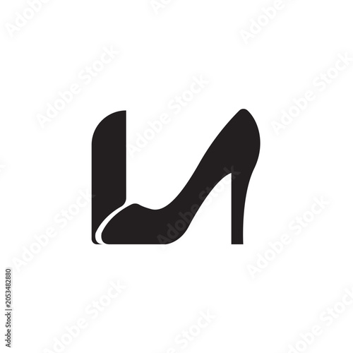 N high heels logo design good for brand logo fashion