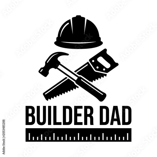 Builder dad crossed tools and ruler design