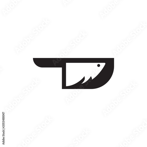 shark knife logo combination design good for knife brand logo