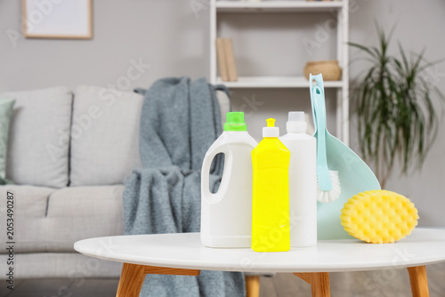 Household cleaning supplies...