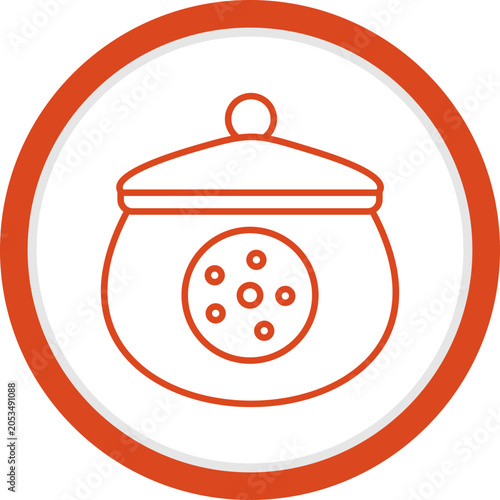 Schilderij op canvas Cookie Jar Vector Icon