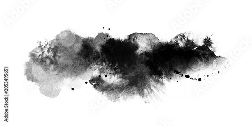 Photography Abstract ink blob, grunge art