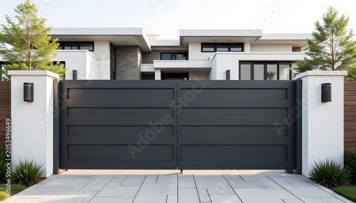 Premium steel gate for modern residential architecture