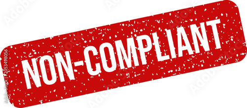 Foto Non compliant red stamp