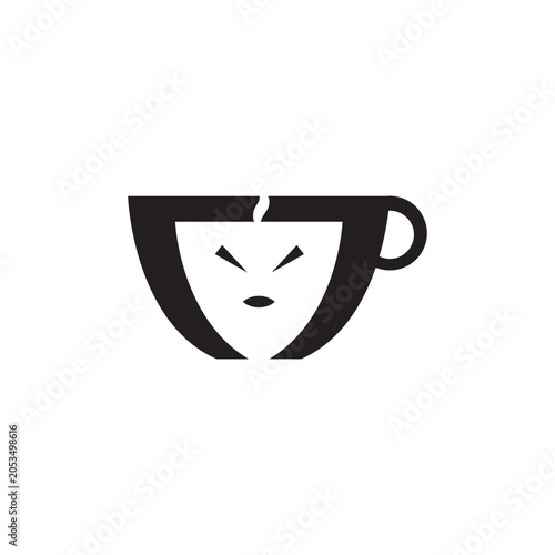 girl tea logo design drink business