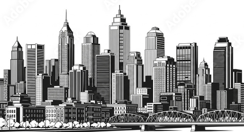 Canvas Print new york city skyline