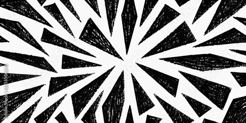 Photos Fragmented shard pattern black and white vector illustration