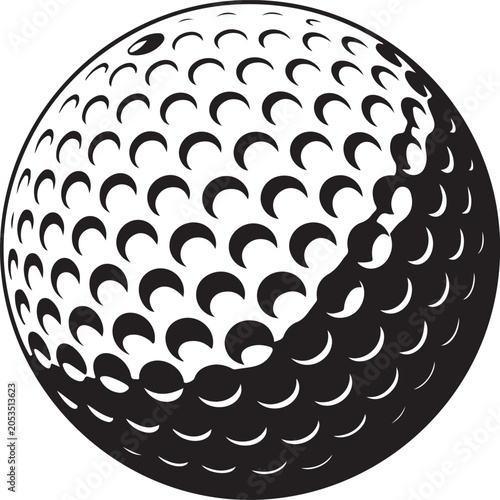 Obraz na plátně Golf ball setup on a white background