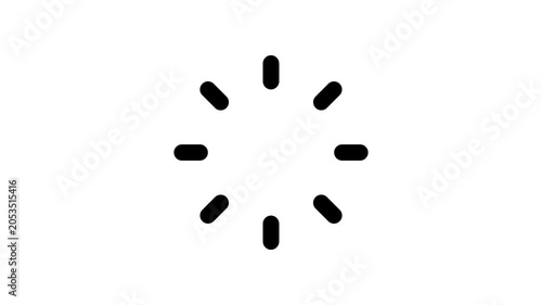 Loading Spinner Animation – Rotating Buffering Icon Motion Graphic on White Background