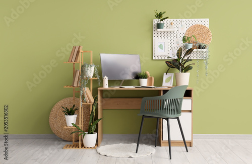 Modern home office interior...