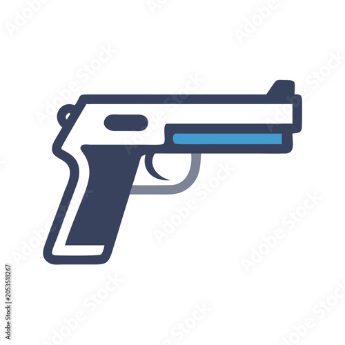 Photos Abstract handgun sidearm vector illustration with illustration tactical security