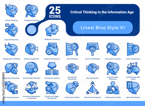 Foto Blue Critical Thinking in the Information Age Bundle H25 V01