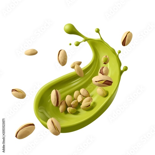 green beans on a white background