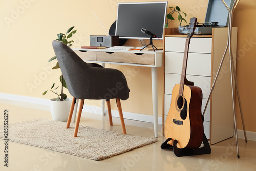 Home office workspace with ...