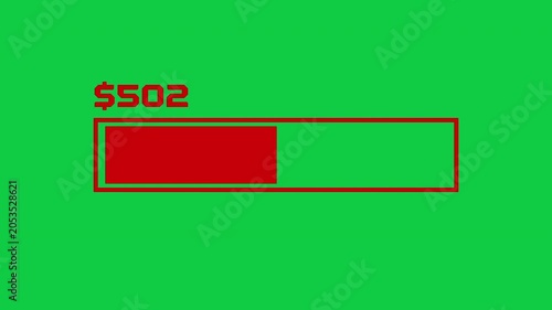 Green Screen Revenue Counter and Progress Bar Animation – Financial Growth Motion Graphic