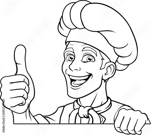 Chef Baker Cartoon Cook Mas...