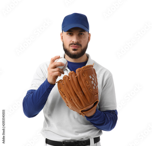 Young male baseball player ...