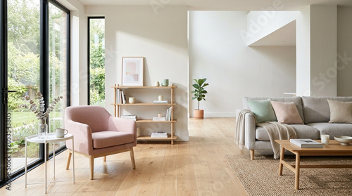 Modern Scandinavian Style Living Room Interior Design