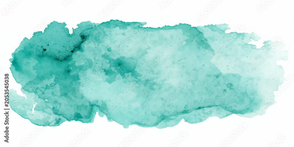 Fototapeta premium Abstract blue watercolor background with a blank torn paper frame and rough ripped edges creating empty space for design