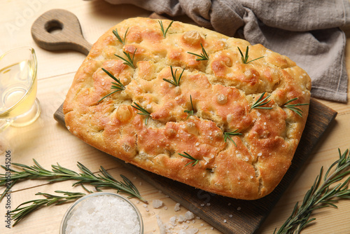 Freshly baked focaccia brea...