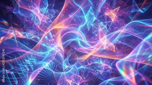 Vibrant Abstract Digital Art Background Design