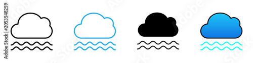 Flood multi - style icon design concept