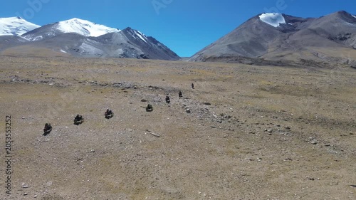 Barren land of Ladakh India drone shots