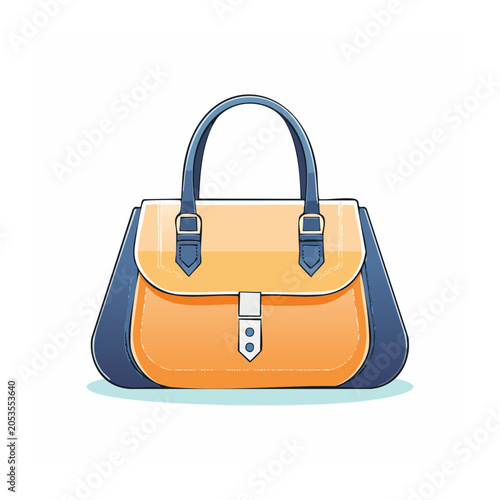 Vector illustration of a stylish handbag