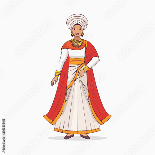 Indian Woman in Traditional Attire
