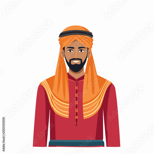 Man in Traditional Middle Eastern Attire