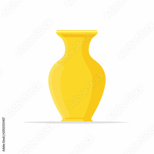 Yellow Ceramic Vase Illustration
