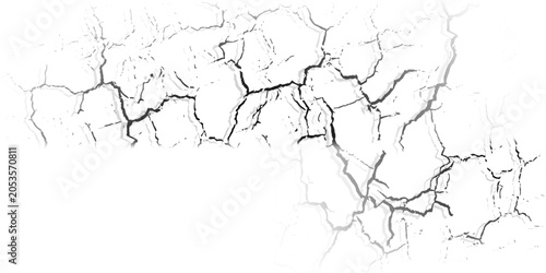 Bild auf Leinwand Cracked dry wall texture background