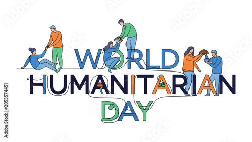 Foto World Humanitarian Day Celebration: People come together to celebrate World Humanitarian Day, highlighting acts of kindness and support for those in need