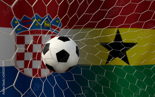 Football Cup competition between the national Croatia and national Ghana.