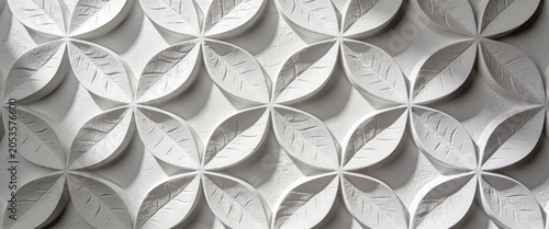 Intricate 3D Textured Floral Pattern in Monochrome Design