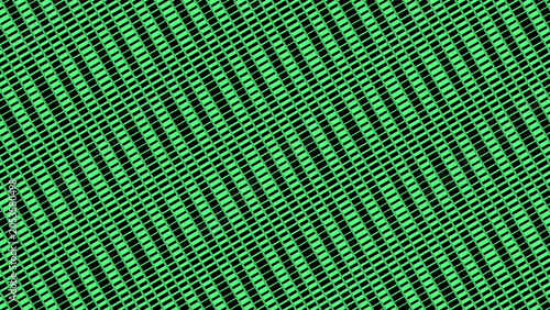 Tableau sur toile Green geometric mesh abstract vector background with geometric abstract interwov