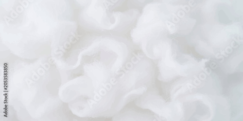 Foto Soft and fluffy white polyester fiberfill texture, perfect for crafting, pillow stuffing, and upholstery projects