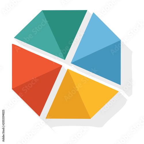 Flat Design Geometric Diagram