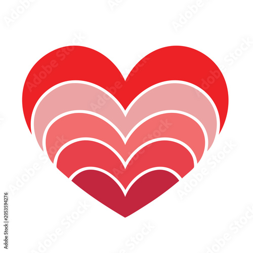 Modern Layered Heart Graphic
